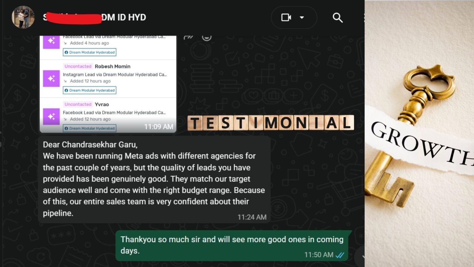 DM Testimonial